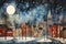 Enchanting Winter Wonderland: A Glittering Church Steeple under