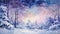 Enchanting Winter Wonderland: A Magical Illustration of Sparklin