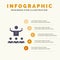 Encourage, Growth, Mentor, Mentorship, Team Solid Icon Infographics 5 Steps Presentation Background