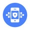 Encrypted Antivirus app Isolated Vector icon which can easily modify or edit