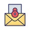 Encrypted email Isolated Vector icon which can easily modify or edit