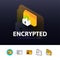 Encrypted icon in different style