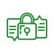 Encryption, cryptography key concept vector thin line icon