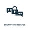 Encryption Message icon. Monochrome style design from internet security icon collection. UI. Pixel perfect simple pictogram encryp