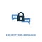 Encryption Message icon in two colors. Premium design from internet security icons collection. Pixel perfect simple pictogram