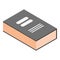 Encyclopedia book icon, isometric style