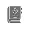 Encyclopedia of medicinal plants and herbs grey icon.