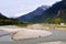 End of airport runway in Skagway Alaska