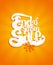 End of autumn season sale typographic illustration