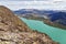 The end of the lake Gjende in Norway