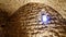 End of a passage through the fortress of Karak, Jordan, with a small window at the upper end of the wall