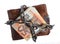 End of personal spending. Wallet euro banknote in chain