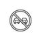 The end of prohibition of overtaking road sign line icon