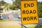 End Roadwork traffic sign road information