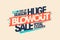 End of season huge blowout sale, total clearance banner