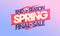 End of season, spring final sale poster or web banner template