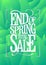 End of spring total sale, lettering poster design