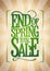 End of spring total sale vector poster design