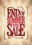 End of summer total sale poster.