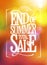 End of summer total sale text design.