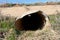 End view of Small culvert under a farm to market road in Texas