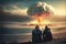 End of the world nuclear explosion mushroom cloud