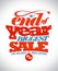 End of year biggest sale banner.