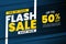 End of year flash sale banner discount up to 50% off