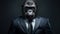 Endangered Gorilla In Business Suit: A Captivating Studio Portraiture