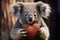 Endearing Cute love koala. Generate Ai