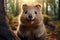 Endearing Cute smiling quokka. Generate AI