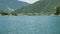 Endine lake, Bergamo, Italy. Wonderful view of the lake in summer. Touristic destination