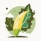 Endive Vegetable Cute Playful Flat Icon by Generative AI