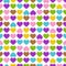 Endless background hearts - colorful