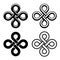 Endless celtic black white knots
