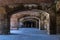 Endless corridors of Fort Jefferson on Dry Tortugas Island, Florida