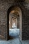 Endless corridors of Fort Jefferson on Dry Tortugas Island, Florida