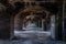 Endless corridors of Fort Jefferson on Dry Tortugas Island, Florida