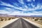 Endless desert road in the Death Valley.