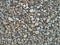 Endless dry sea pebbles, texture, background. Pebbles gray, small, oval.