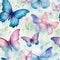 Endless Flight: Watercolor Butterflies in Seamless Artistry