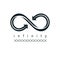 Endless Infinity Loop conceptual logo, vector special sign.