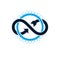 Endless Infinity Loop conceptual logo, vector special sign.