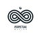 Endless Infinity Loop vector symbol, conceptual logo special design.