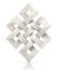 Endless Knot, Buddhist symbol. 3D illustration of the Buddhist symbol - Endless Knot - made of white marble on a white background