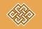 Endless knot buddhist symbol icon vector