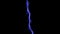 Endless lightning on Black Background. Electrical Storm. Blue Realistic Thunderbolts in Loop Animation