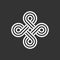 Endless loop. Celtic interlocking knot. Abstract perpetual motion icon.