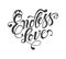 Endless love - hand drawn lettering element