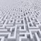 Endless maze concept, labyrinth background 3d rendering